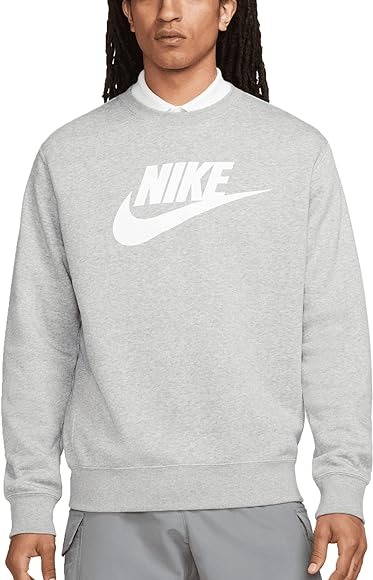 Áo Sweater Chính Hãng - Nike Club Graphic Grey Crew Neck 