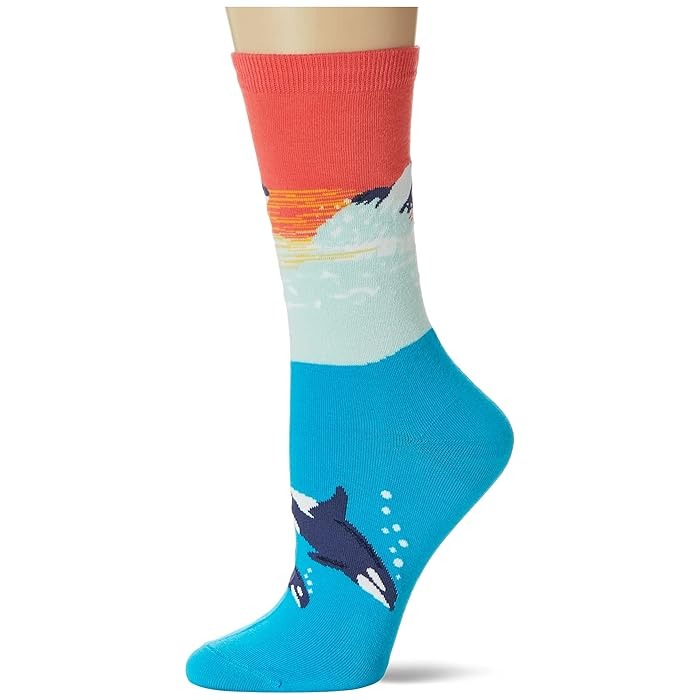Phụ Kiện Chính Hãng - Tất K.Bell Cổ Cao Women's Crew Socks Orca Whale (5 đôi/pack) - 780512327375