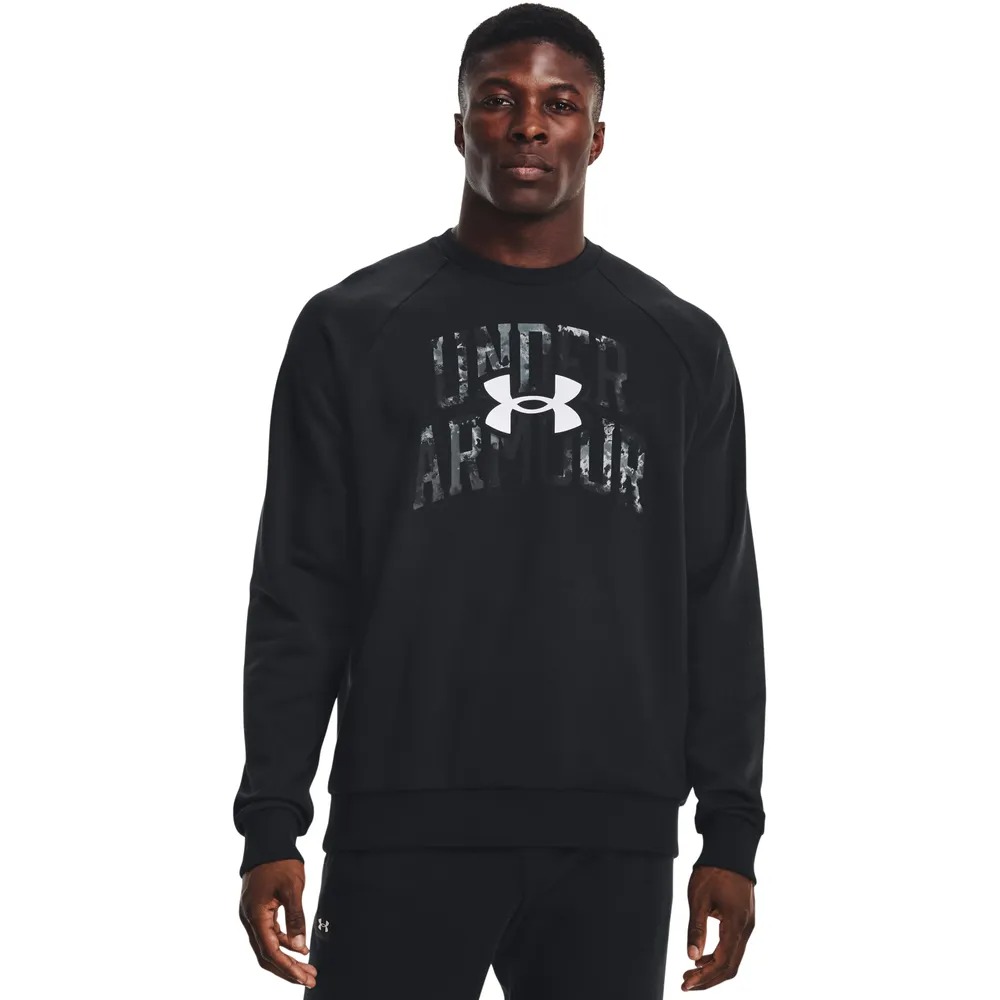 Áo Sweater Chính Hãng - Under Armour Mens Rival Fleece Watermark 'Black White' - 1373703-001