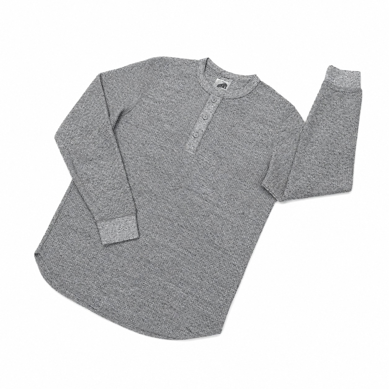 Áo Sweater Chính Hãng - Uniqlo Men's Waffle Henley Neck Long Sleeve Shirt 