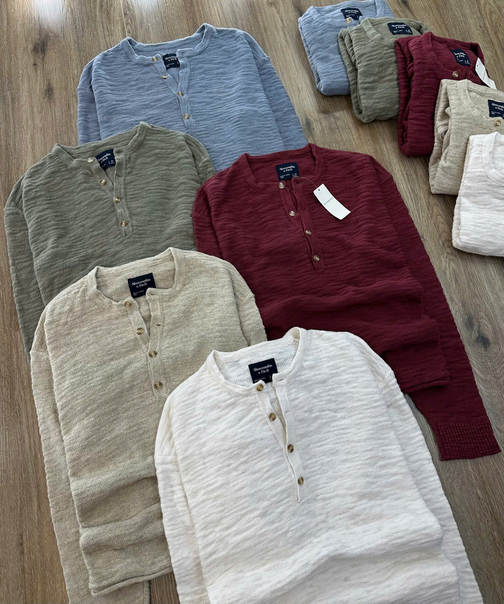 Áo Sweater Chính Hãng - Abercrombie & Fitch Cotton Knit Henley 