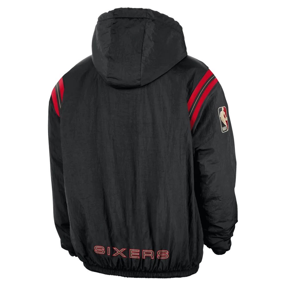 Áo Hoodie Chính Hãng - Nike NBA Philadelphia 76ers Hardwood Classics Therma-FIT Half-Zip - HQ5334-010