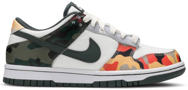 Giày Casual Chính Hãng - Nike Dunk Low SE GS 'Sail Multi Camo' - DB1909-100