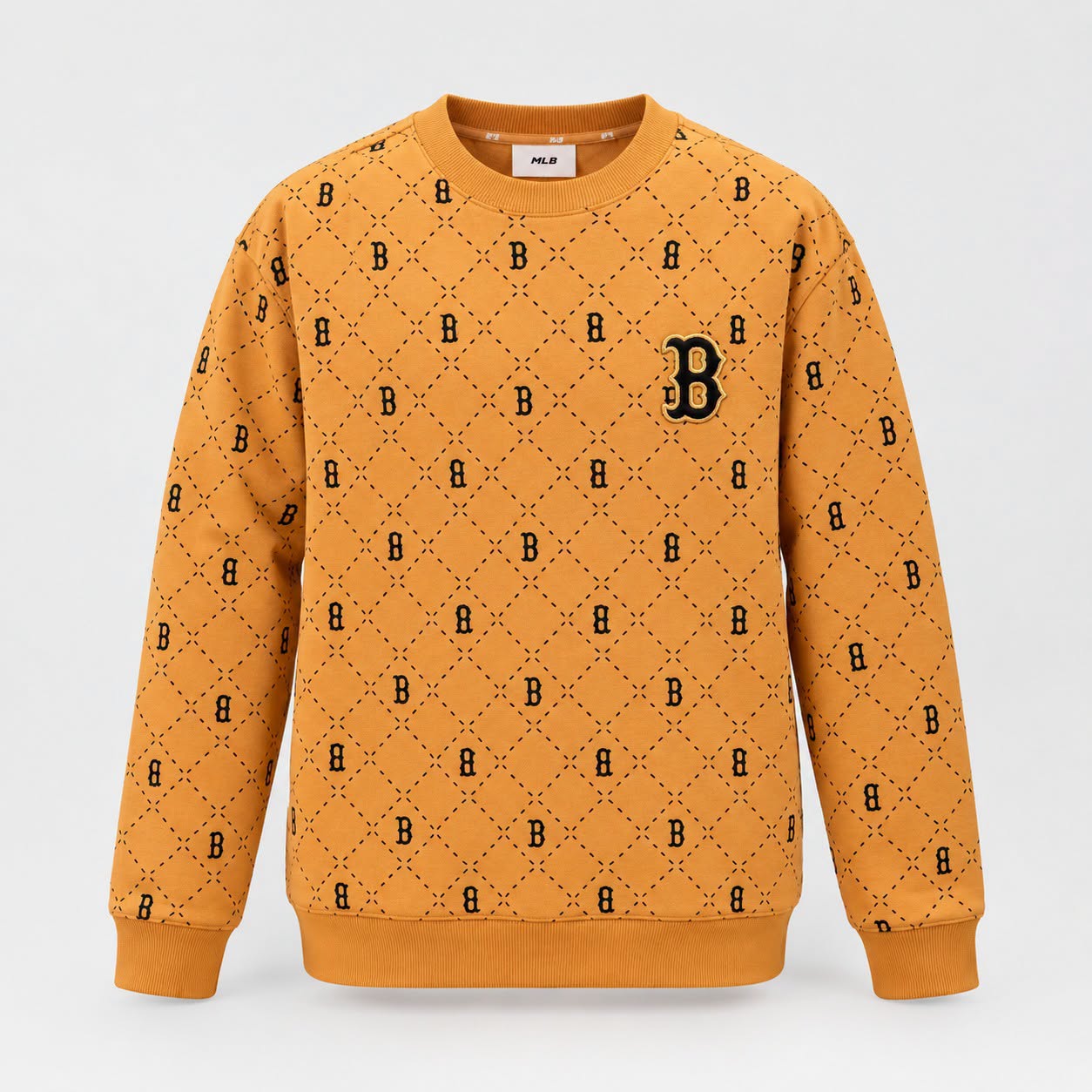 Áo Sweater Chính Hãng - MLB Diamond Monogram All Overfit 'Brown' - 3AMTM0314-50BK