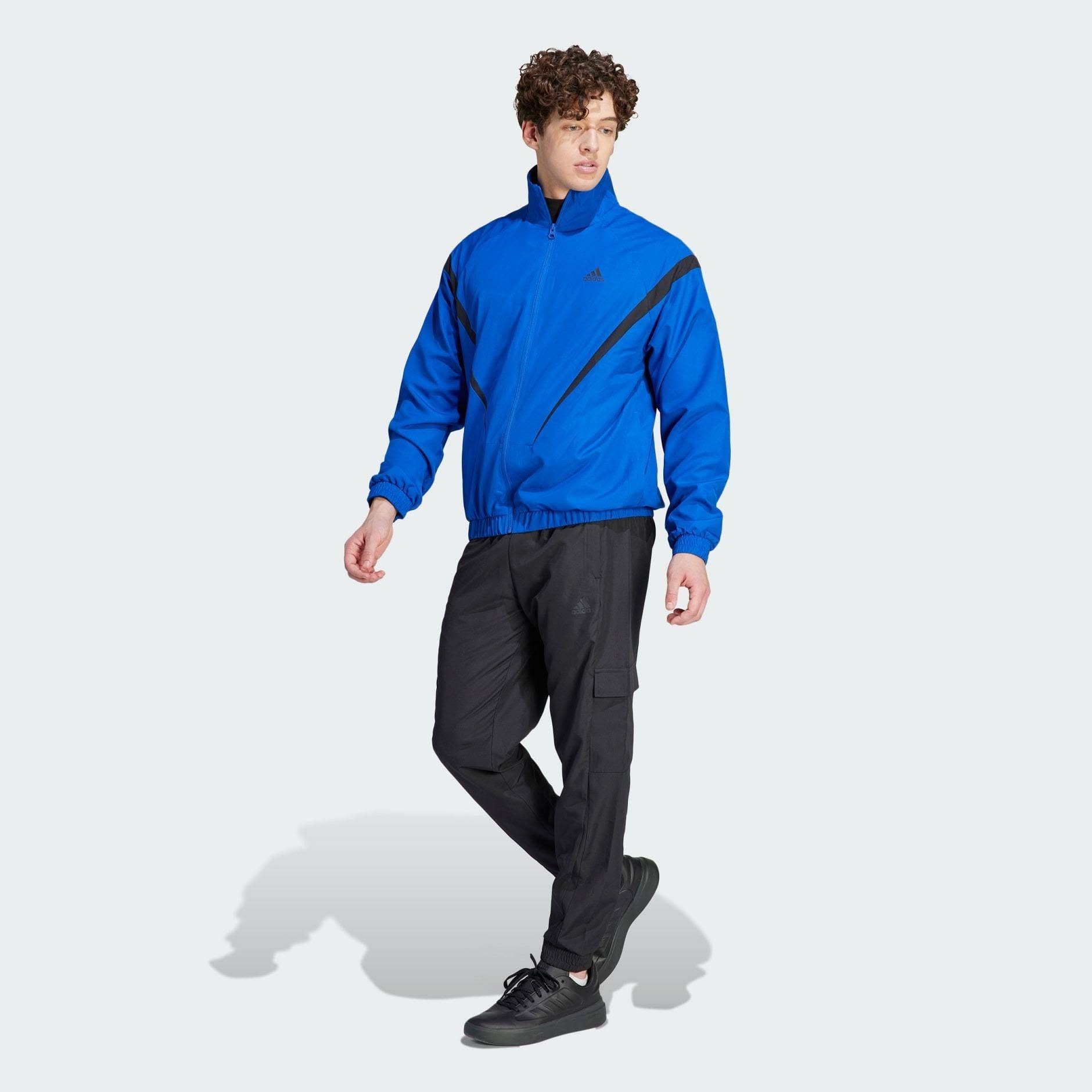 Bộ Thể Thao Chính Hãng - Adidas  Woven Tracksuit Glossy with Elastic Blue - IJ6070