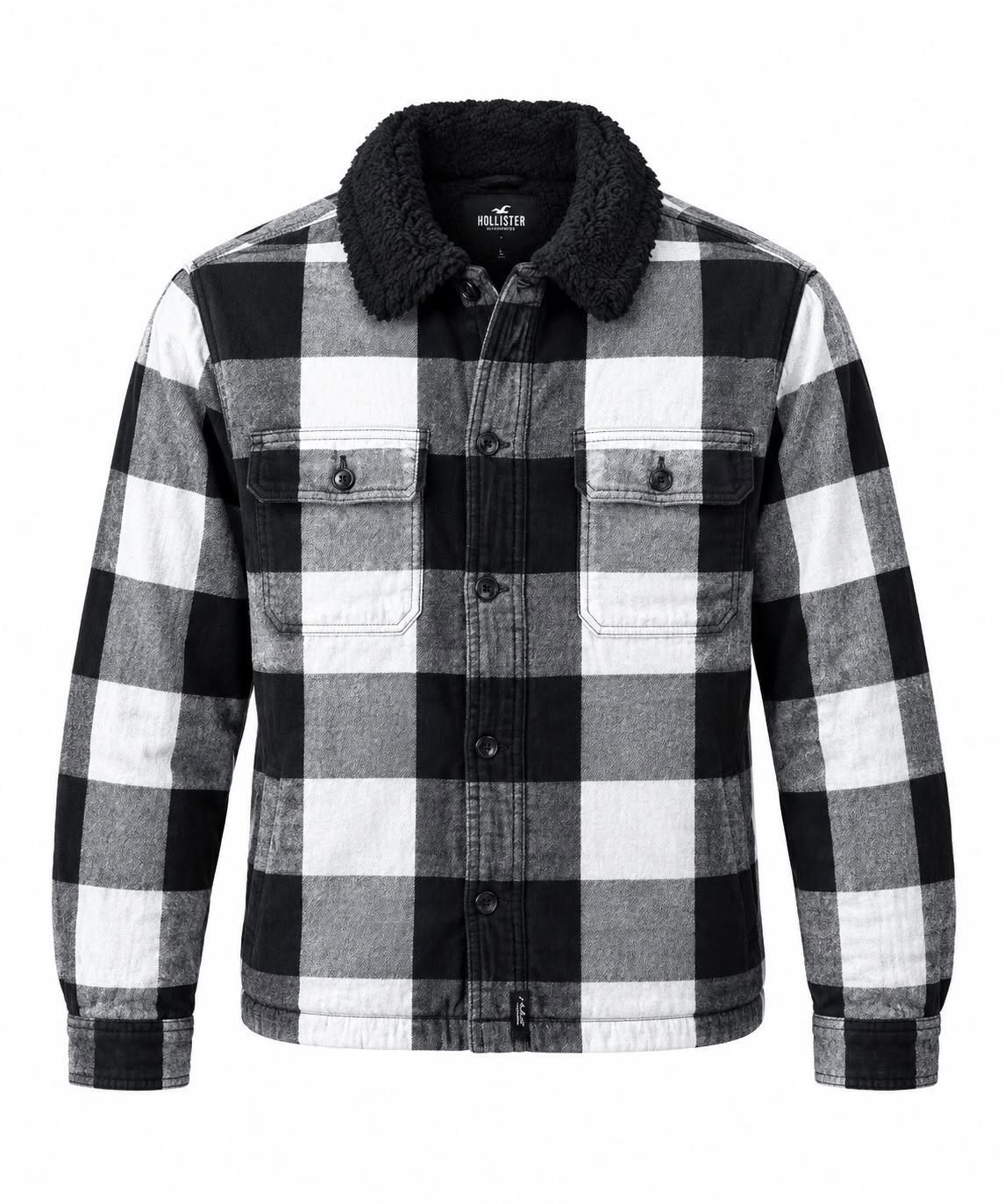 Áo Khoác Chính Hãng - Hollister Sherpa-Lined Flannel Shirt Jacket - HOLIS01