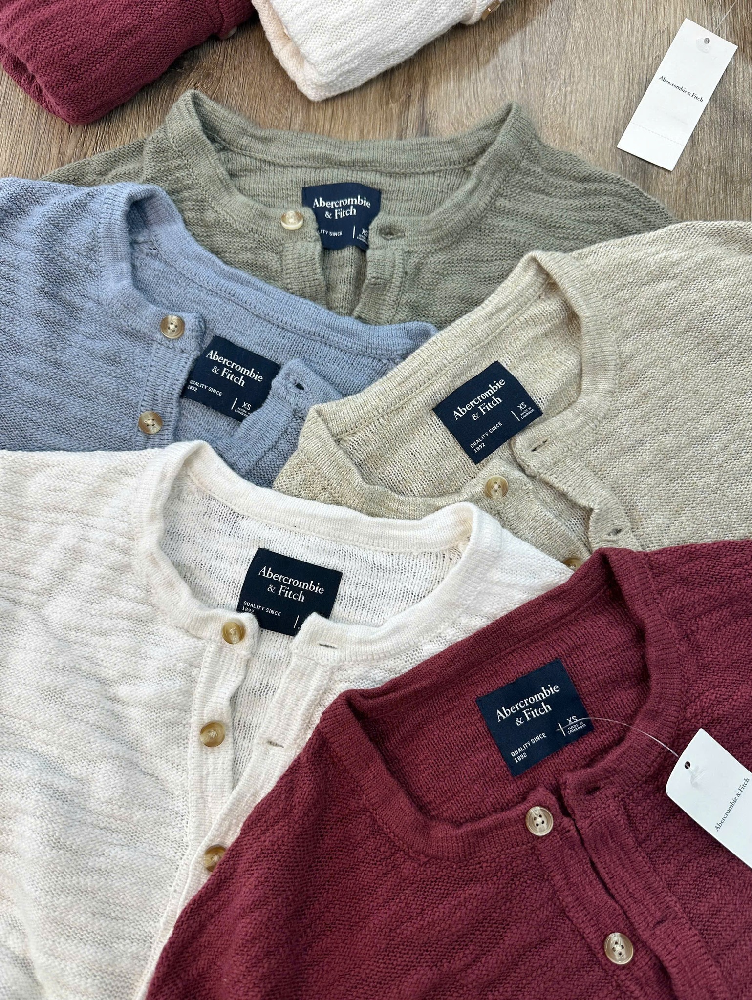 Áo Sweater Chính Hãng - Abercrombie & Fitch Cotton Knit Henley 