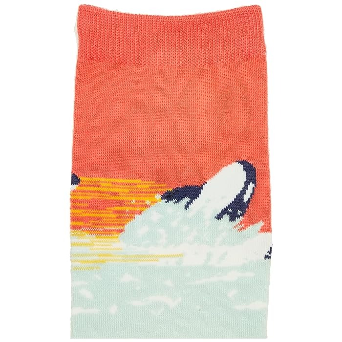 Phụ Kiện Chính Hãng - Tất K.Bell Cổ Cao Women's Crew Socks Orca Whale (5 đôi/pack) - 780512327375