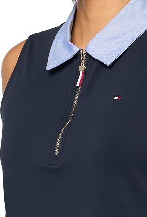Váy Nữ Chính Hãng - Vintage Tommy Hilfiger Women's Sleeveless Collared Front Zip Tank Dress - A4BA2WN4-syz