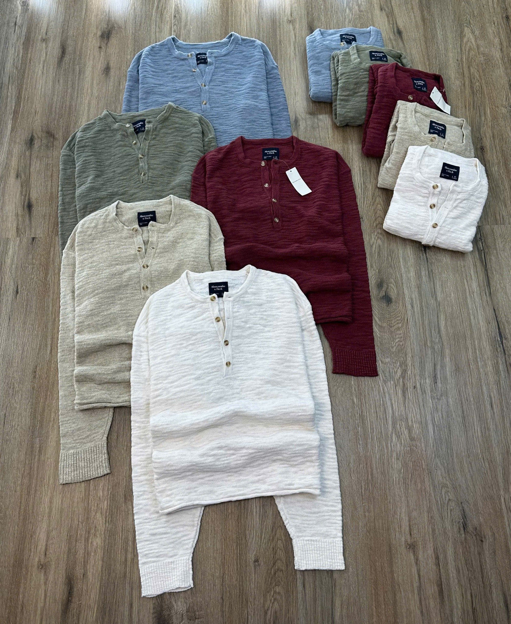 Áo Sweater Chính Hãng - Abercrombie & Fitch Cotton Knit Henley 