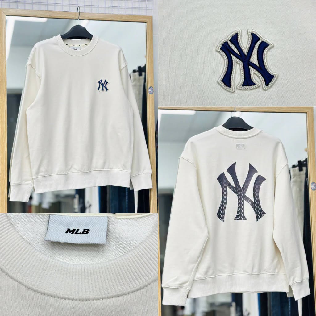 Áo Sweater Chính Hãng - MLB Overfit Monogram Big Lux New York Yankees - 3AMTM0234-50CRD
