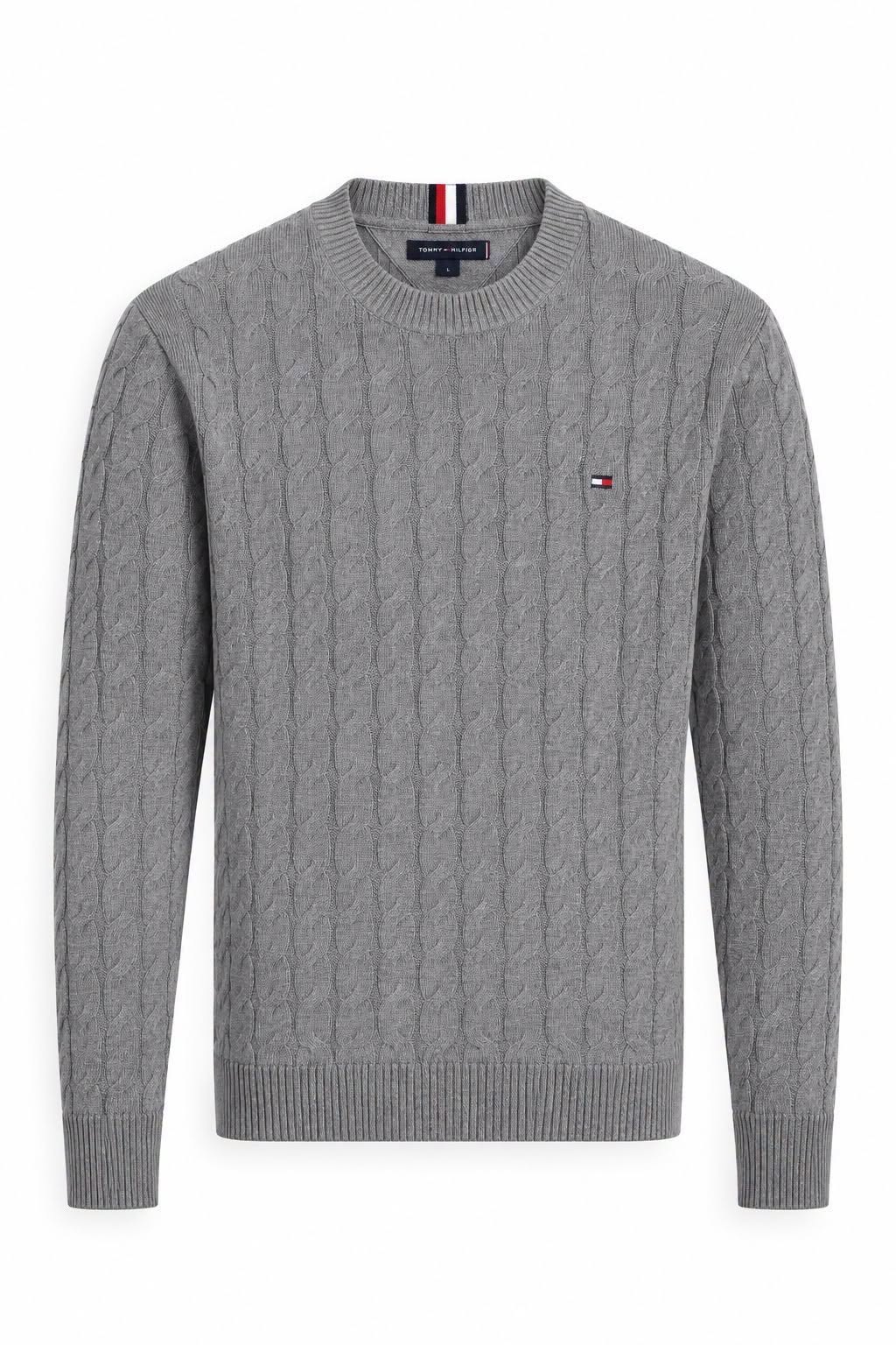 Áo Sweater Chính Hãng - Tommy Hilfiger Pullover Sweater Cloudy Grey - 4034175VBR