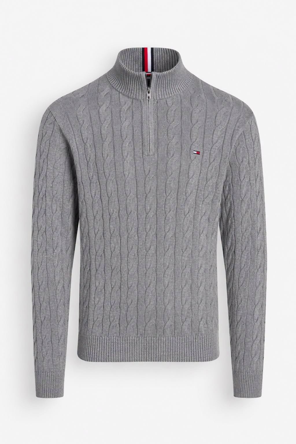 Áo Sweater Chính Hãng - TOMMY HILFIGER Strick-Troyer Grey - 001500501