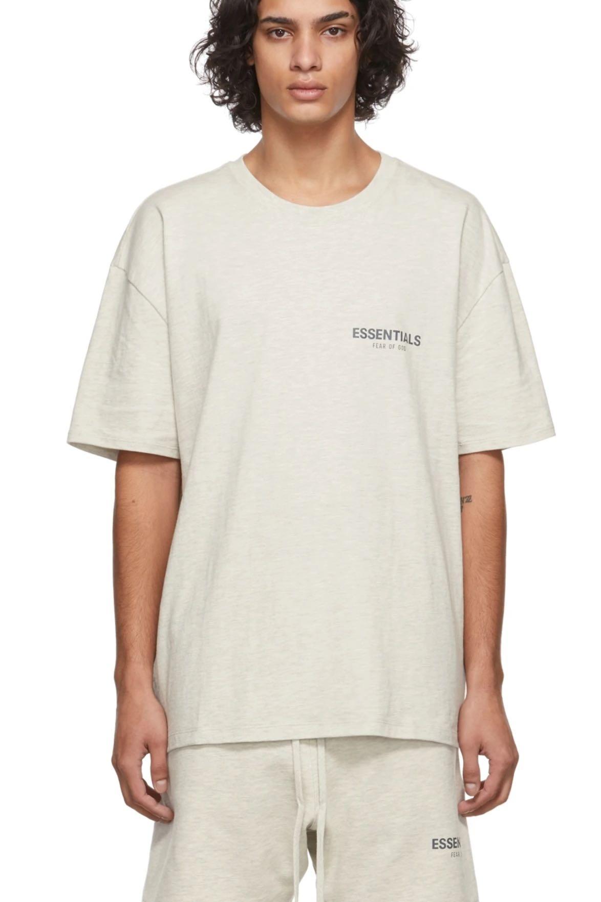 Áo Thể Thao Hè Fear of God Essentials Light Heather Oatmeal
