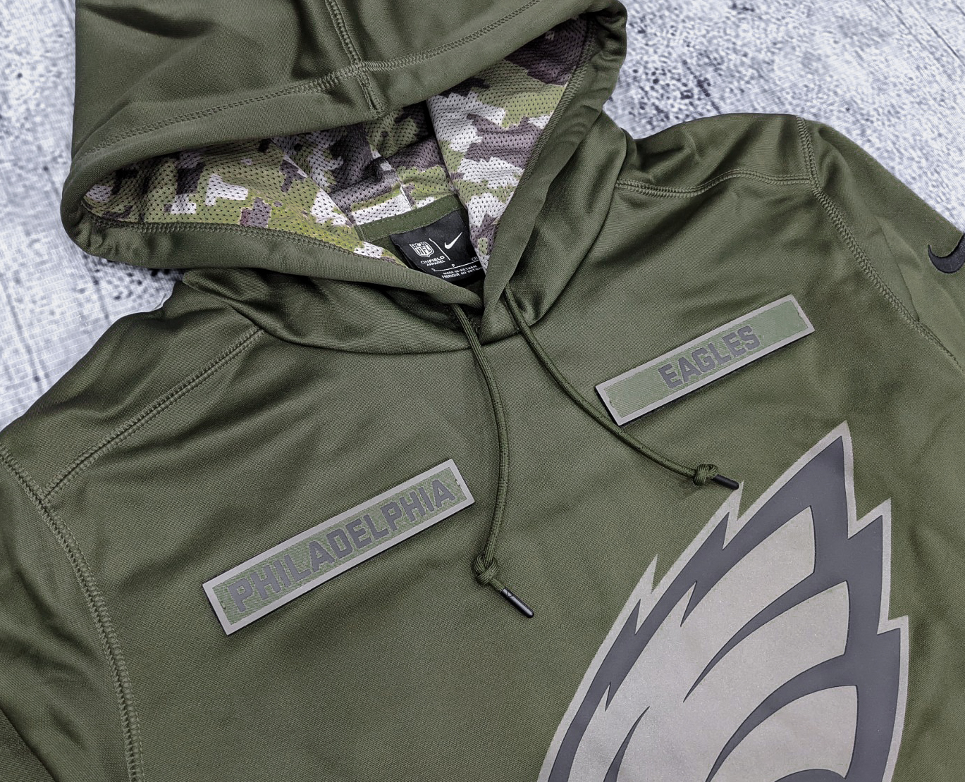 Áo Hoodie Nỉ Nam Nike NFL New England Patriots 'Olive' - 944248-395