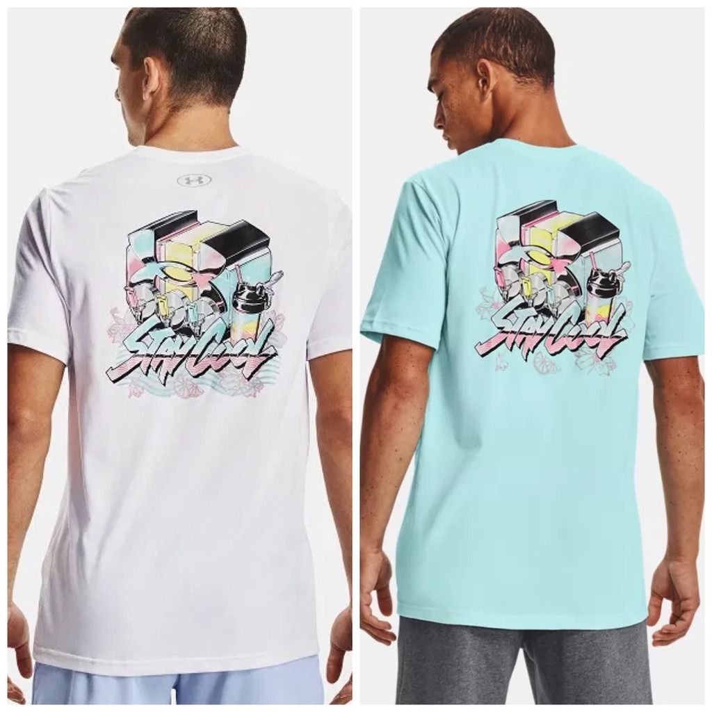 Áo Tshirts Chính Hãng - Under Armour Men's UA Stay Cool Short Sleeve 'Blue' - 1361679-059