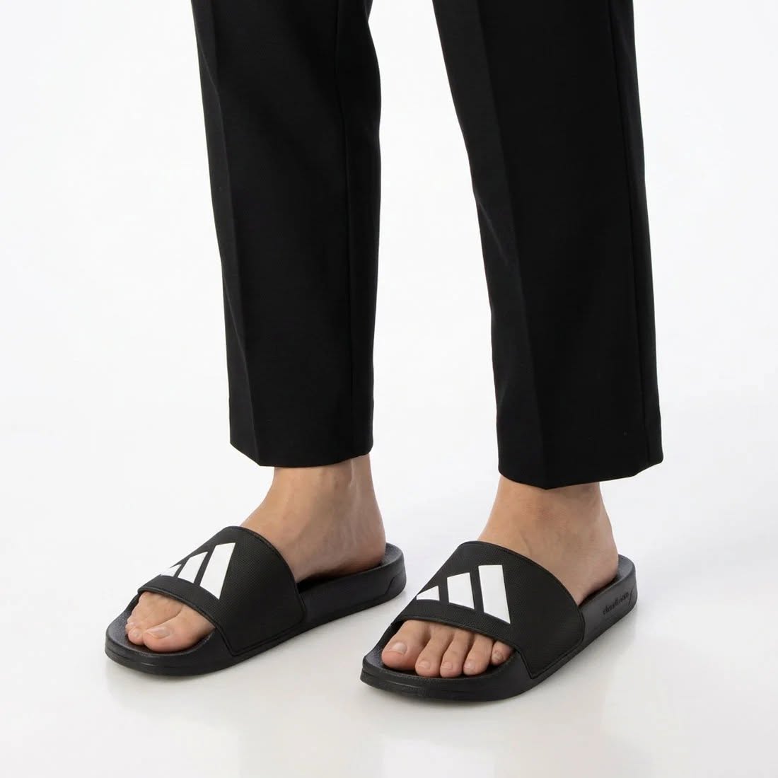 Dép chính hãng - Adidas ADILETTE SHOWER BLACK WHITE -  JS3565