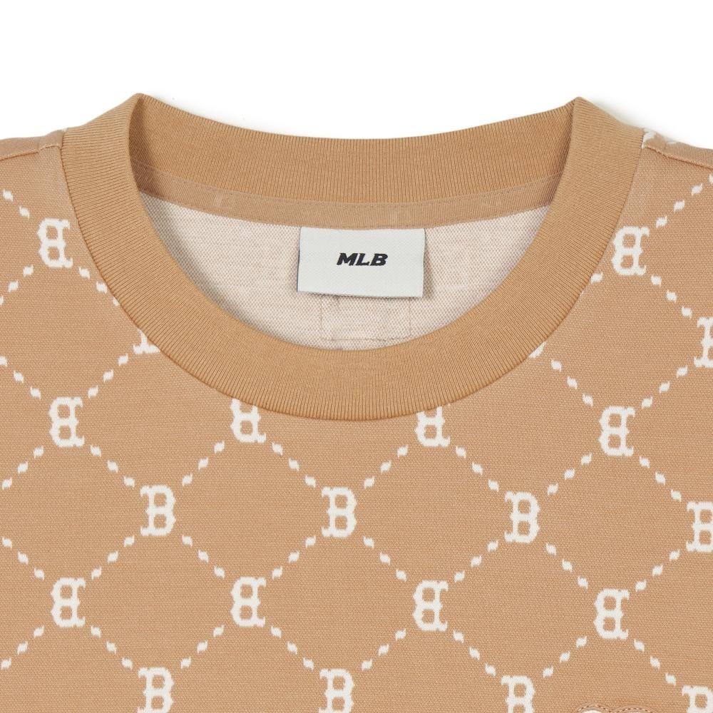 Áo Sweater Chính Hãng - MLB Sweatshirts Jacquard Dia Monogram Boston Begie - 3AMTM0141 - 43CAL
