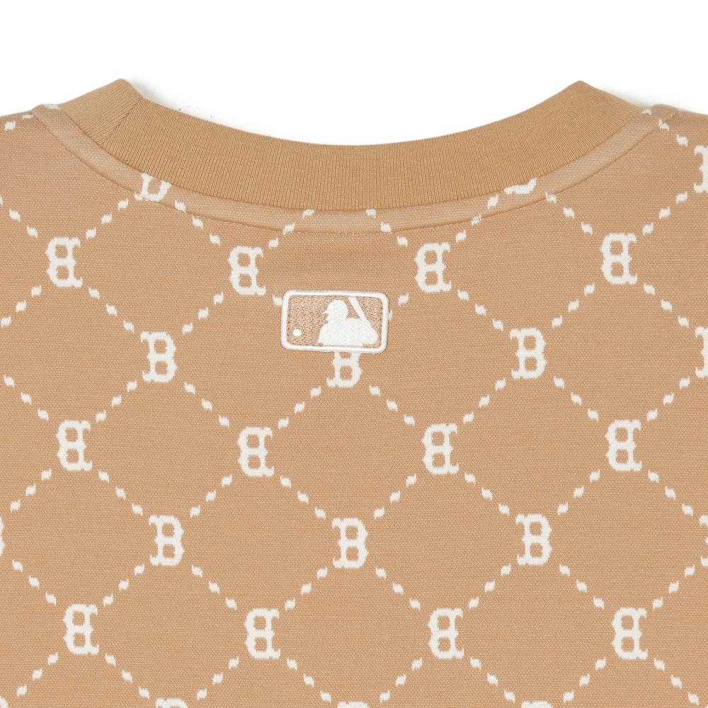 Áo Sweater Chính Hãng - MLB Sweatshirts Jacquard Dia Monogram Boston Begie - 3AMTM0141 - 43CAL