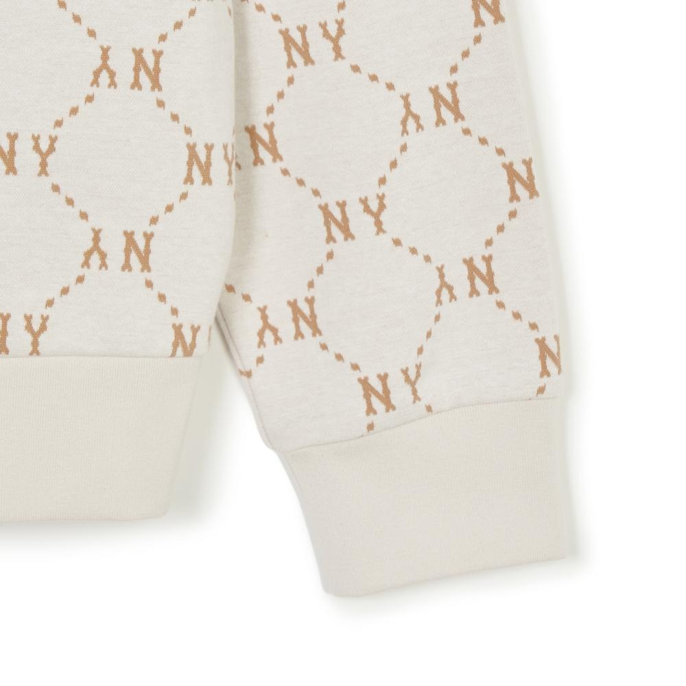 Áo Sweater Chính Hãng - MLB Sweatshirts Jacquard Dia Monogram NY Cream - 3AMTM0141-50CRS