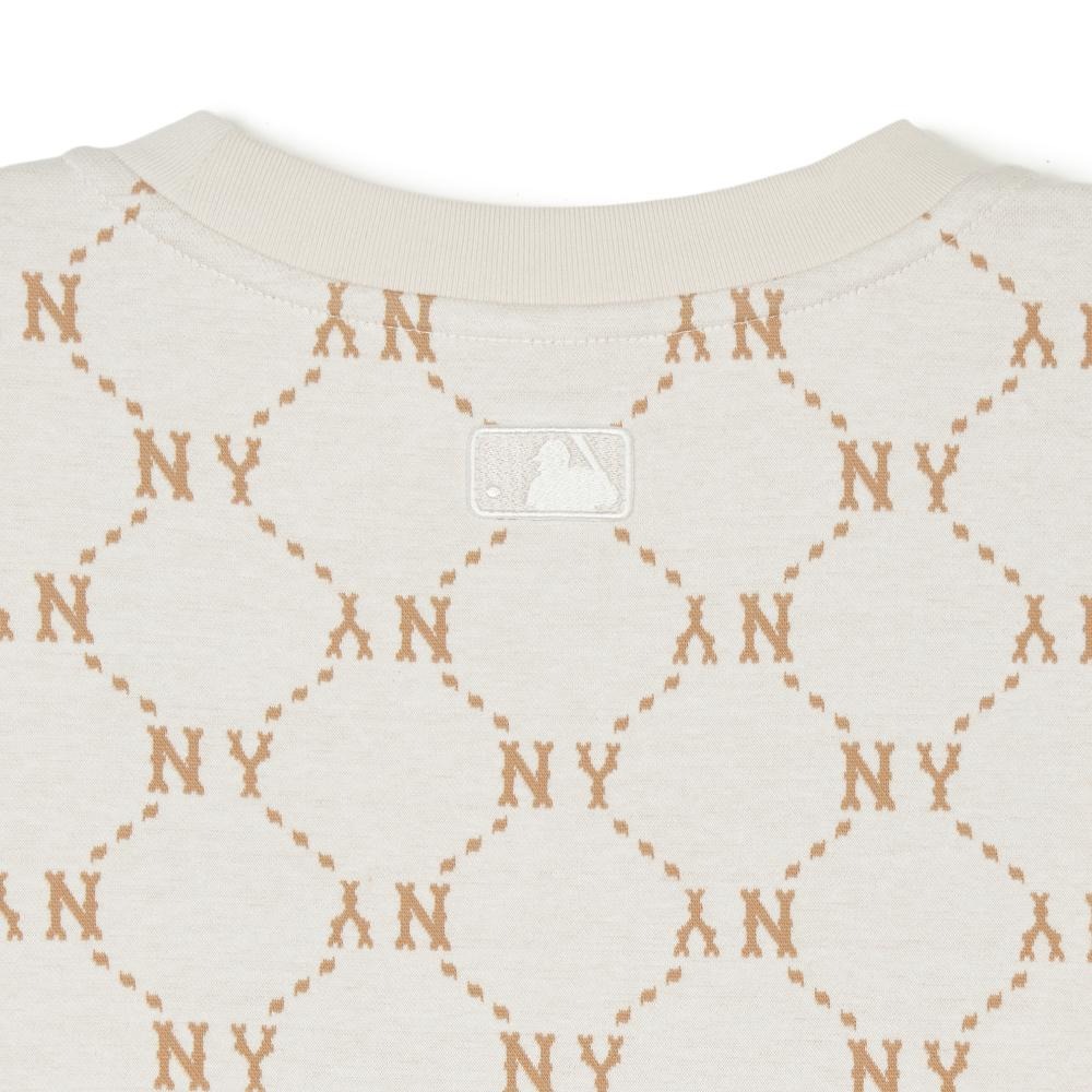 Áo Sweater Chính Hãng - MLB Sweatshirts Jacquard Dia Monogram NY Cream - 3AMTM0141-50CRS