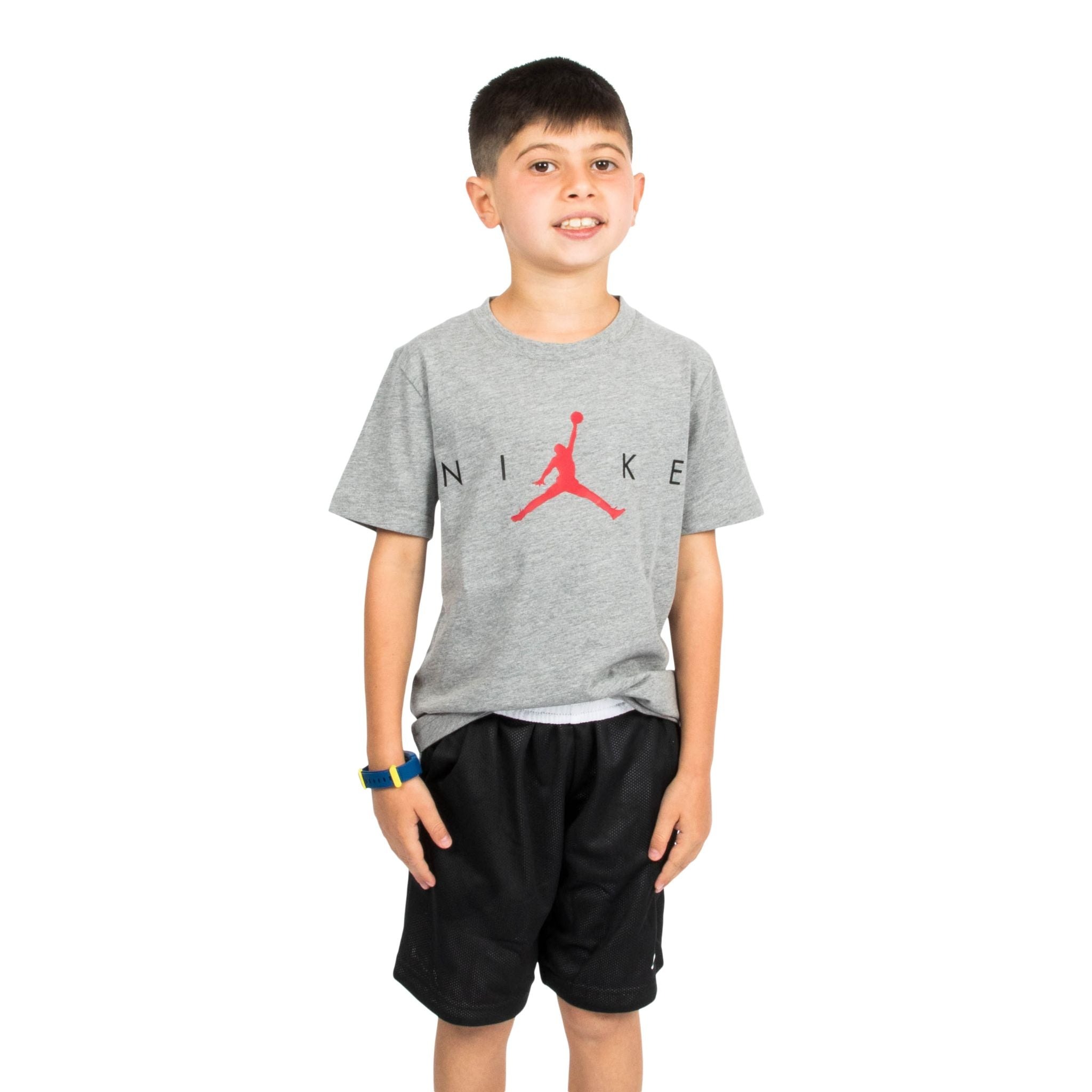Áo Thun Trẻ Em Chính Hãng - Boys Jordan Big Sleeve Jumpman T-Shirt  ''Grey''