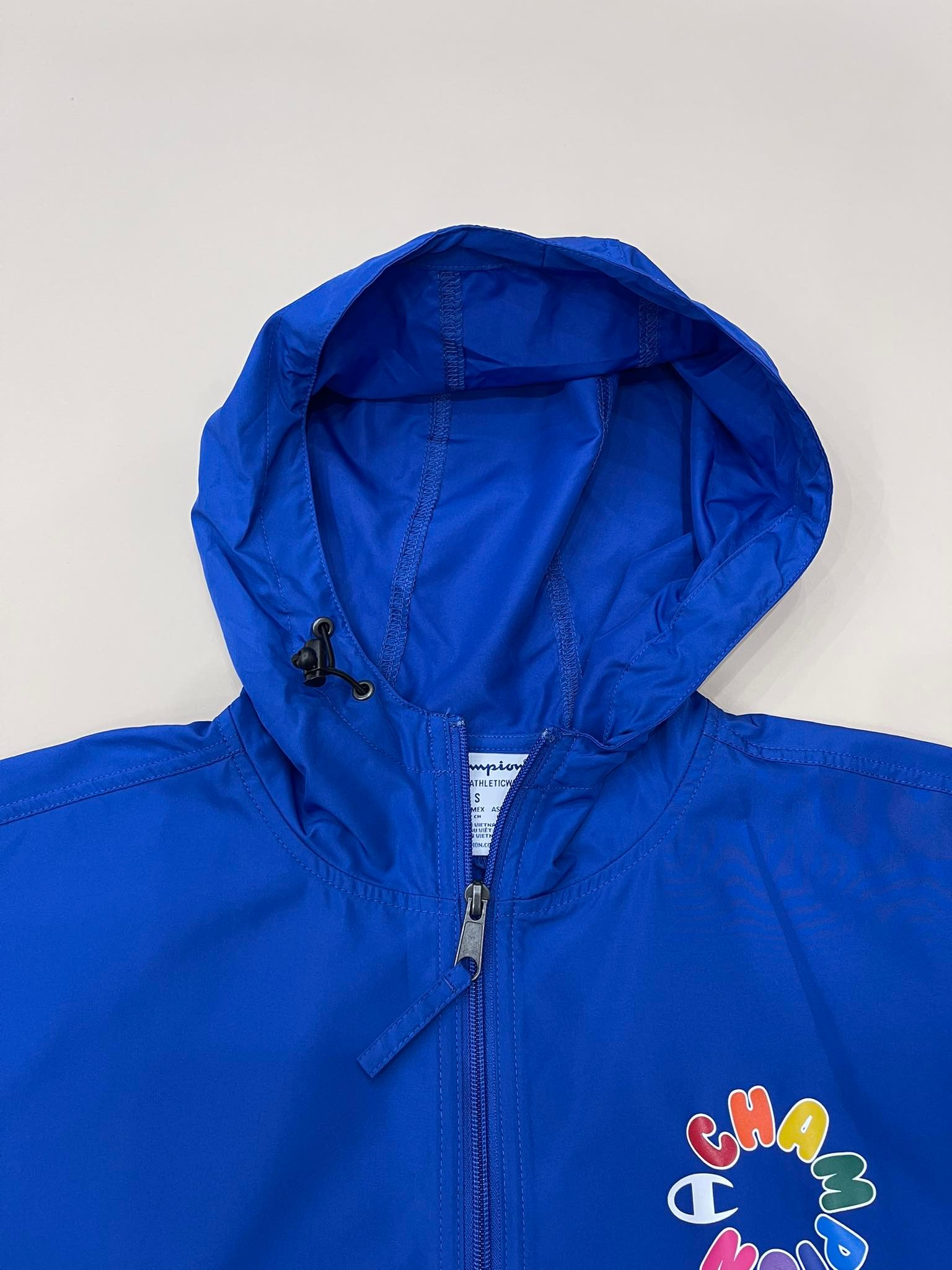 Áo Hoodie Gió Dù Champion Packable Jacket 1/4 Hafl Zip Blue