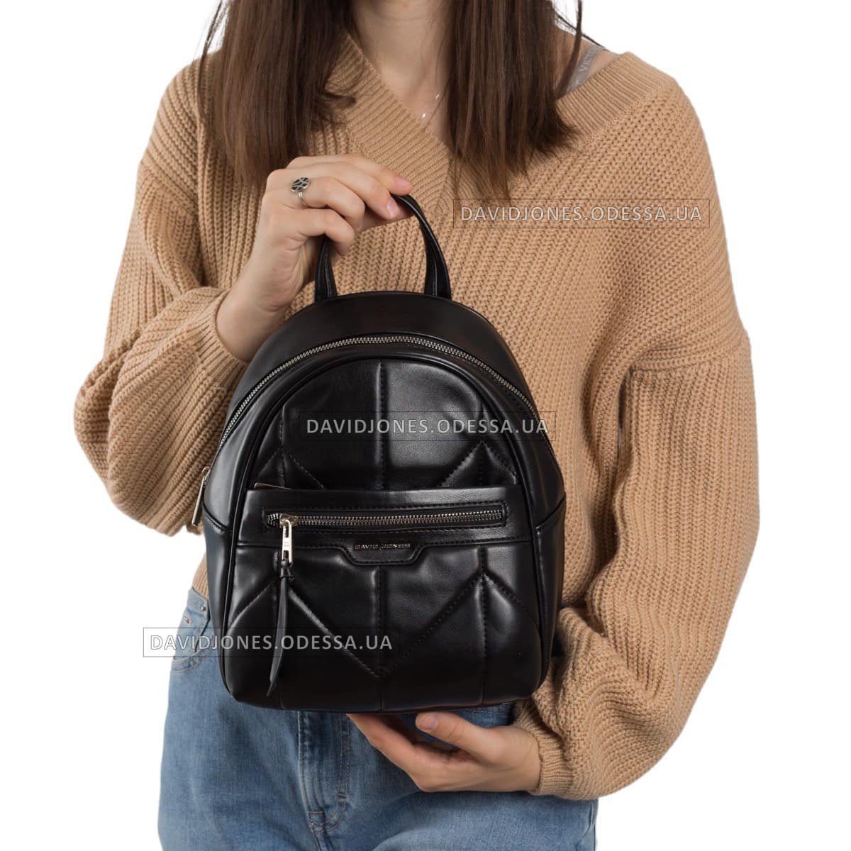 PHỤ KIỆN CHÍNH HÃNG - Balo David Jones Mini Lady Black - 6860-3 16