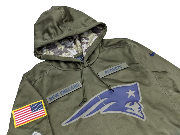 Áo Hoodie Nỉ Nam Nike NFL New England Patriots 'Olive'  - 944243-395