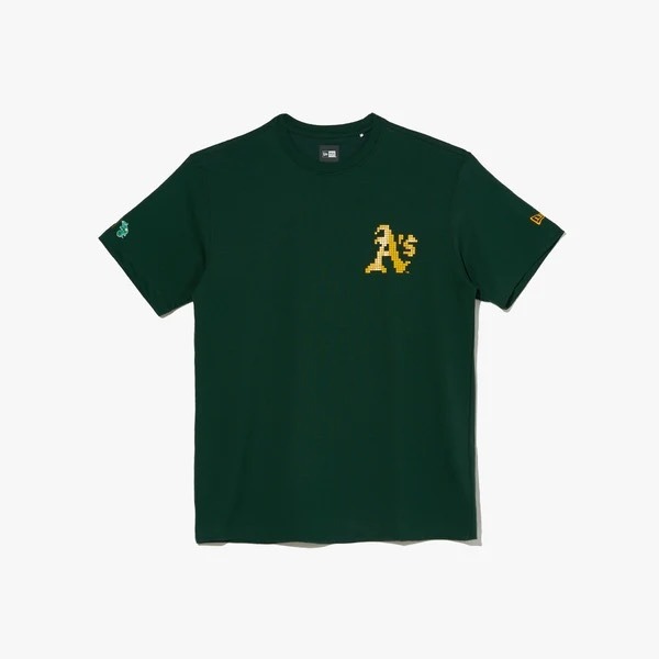 Áo Thể Thao Hè - Áo Thun Nam Nữ New Era Apparel MLB 8BIT Logo Oakland Athletics ZZZ - 12866563 Quyetsneaker