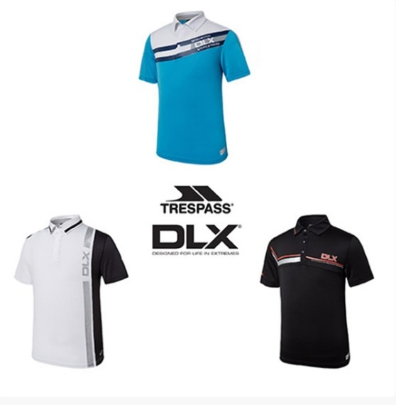 Áo Polo Chính Hãng - DLX Trespass Polo Golf Men 'Black' - 21SMDLXMT01