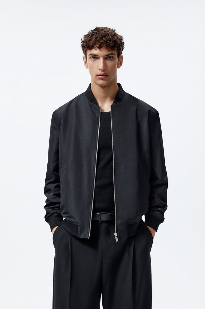 Áo Khoác Chính Hãng - Áo Bomber Zara ''Black'' - 4103/473/803