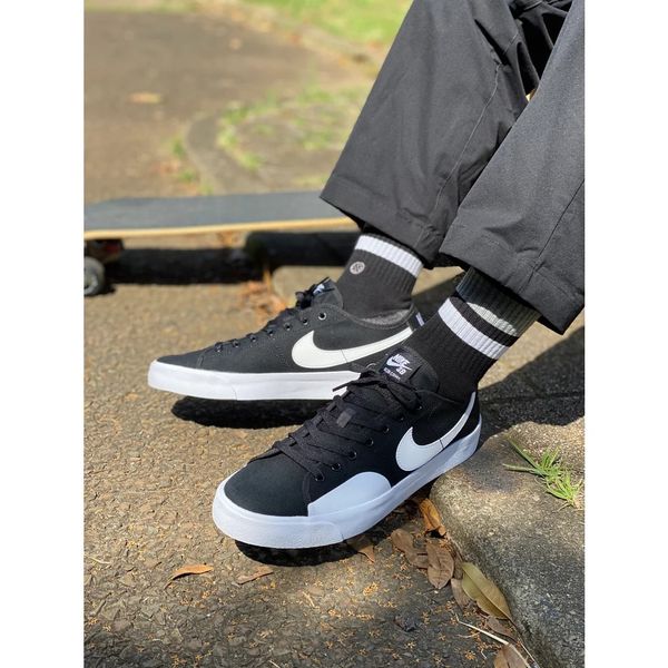 GIÀY SNEAKER NAM - NIKE SB BLAZER COURT BLACK/WHITE - CV1658-002.