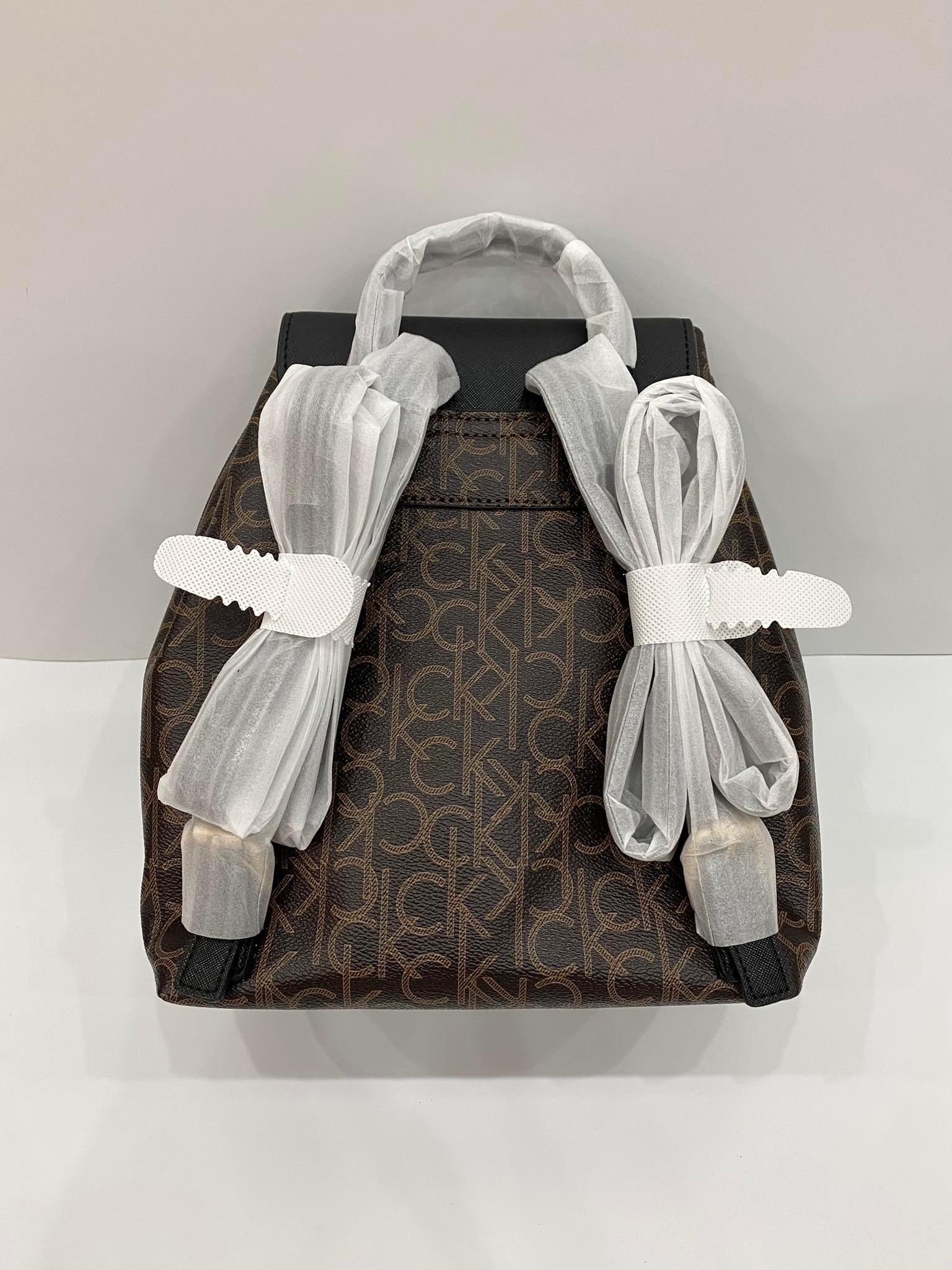 Balo Hàng Hiệu Calvin Klein Canvas Mini Dark Brown - BACK050