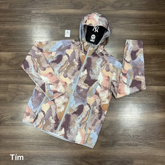 Áo Khoác Gió Chính Hãng - All In Motion Windbreaker Camo Stone Hood Lightweight Packable Jacket - AMW2007-001