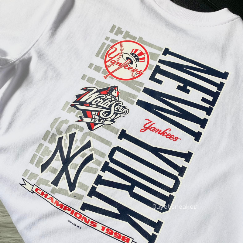 Áo Thể Thao Hè - Áo Thun Nam Nữ New Era Yankess Essential White Short Sleeves T-Shirt - 13527258