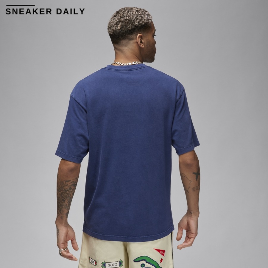 Áo Tshirts Chính Hãng - Air Jordan x SoleFly T-Shirt 'Blue' -  FQ3802-410