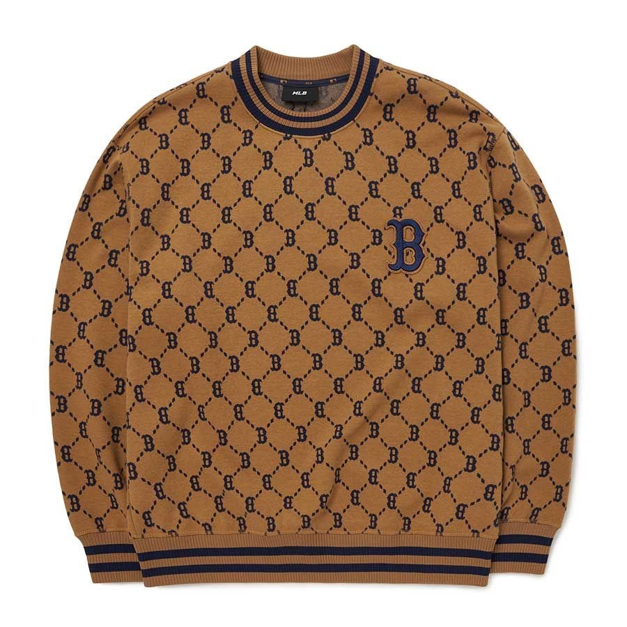 Áo Sweater Chính Hãng - MLB Diamond Monogram Jacquard 