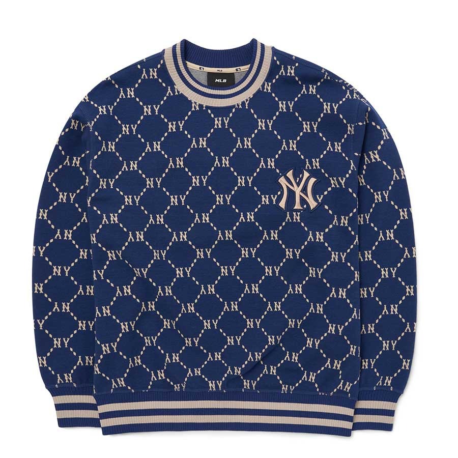 Áo Sweater Chính Hãng - MLB Diamond Monogram Jacquard 