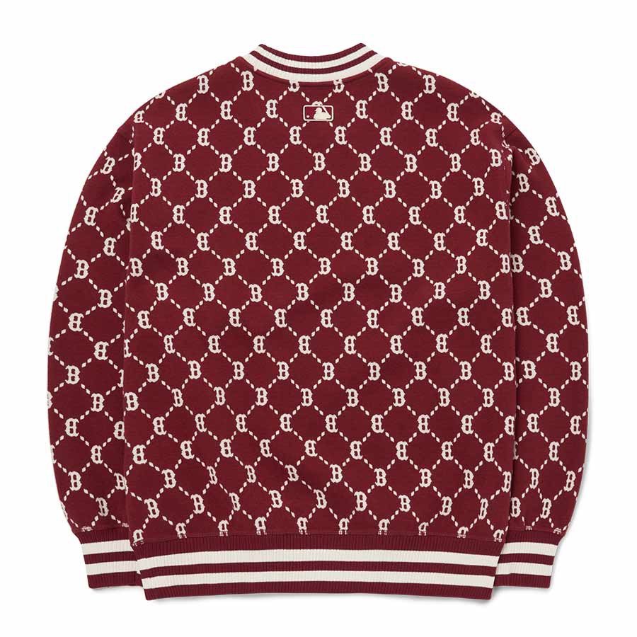 ÁO SWEATSHIRTS CHÍNH HÃNG - MLB Diamond Monogram Jacquard - 3AMTM0724-43WIS