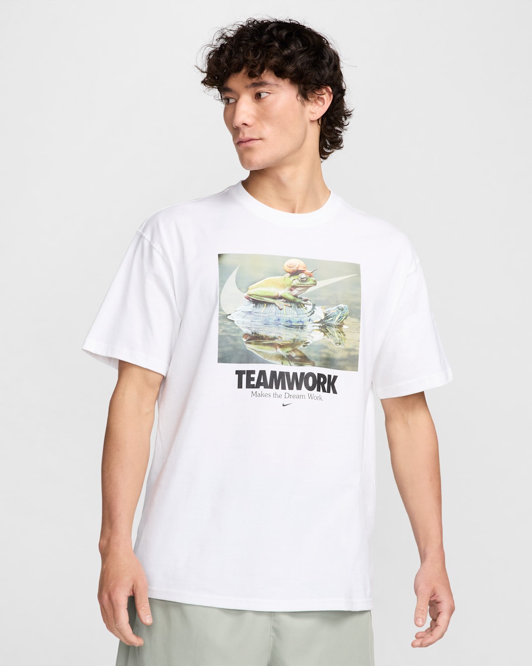 Áo Tshirts Chính Hãng - Nike Self Design Round Neck White T-Shirt - HF0002-100