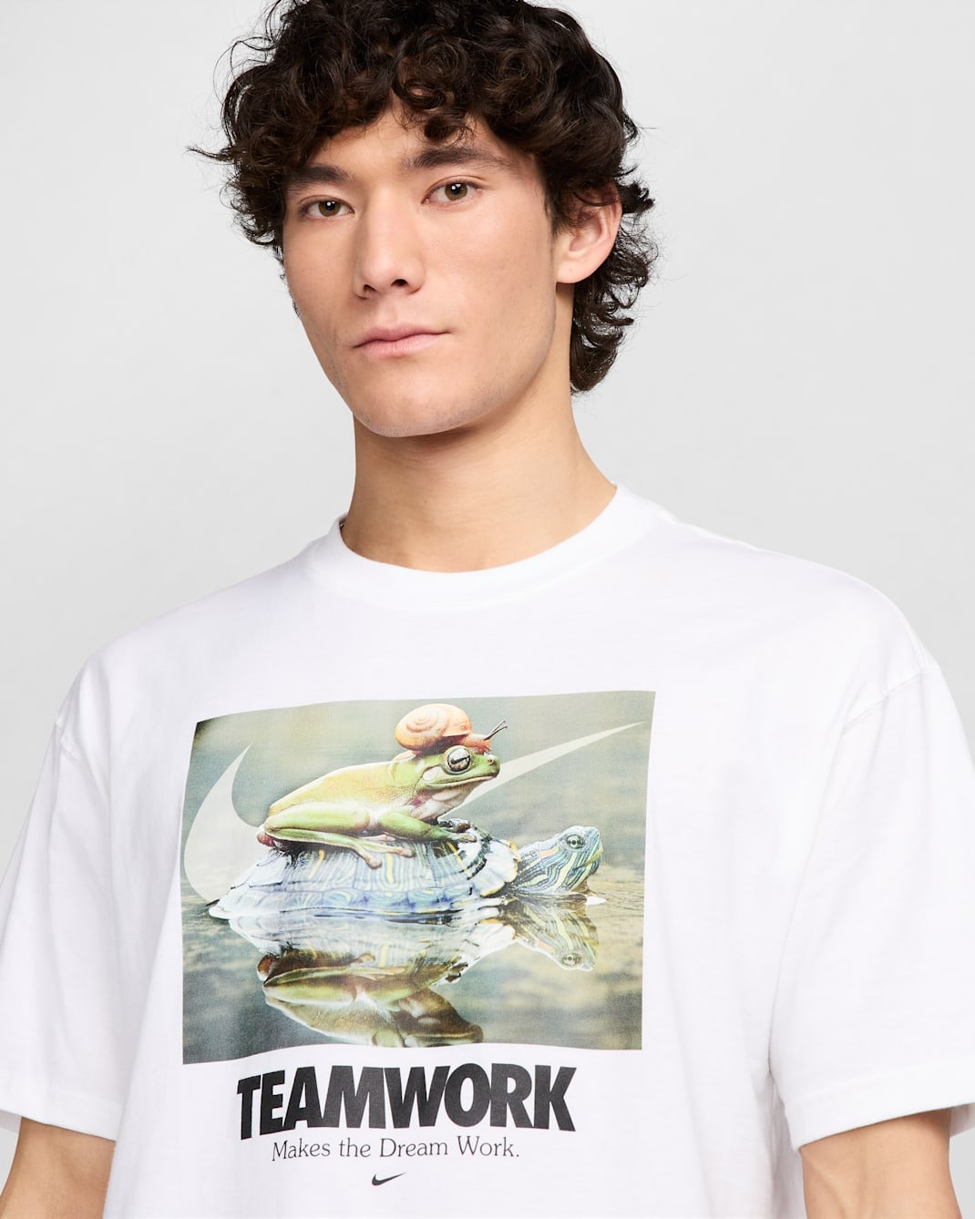 Áo Tshirts Chính Hãng - Nike Self Design Round Neck White T-Shirt - HF0002-100