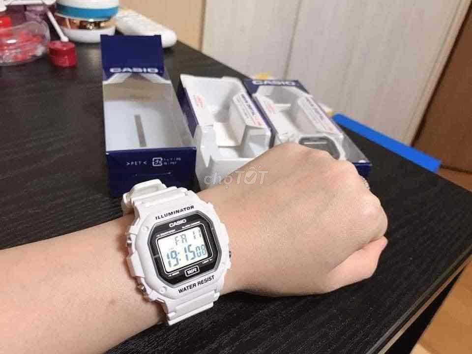 PHỤ KIỆN CHÍNH HÃNG - Đồng Hồ CASIO Có Đèn LED - F108WHC-7B