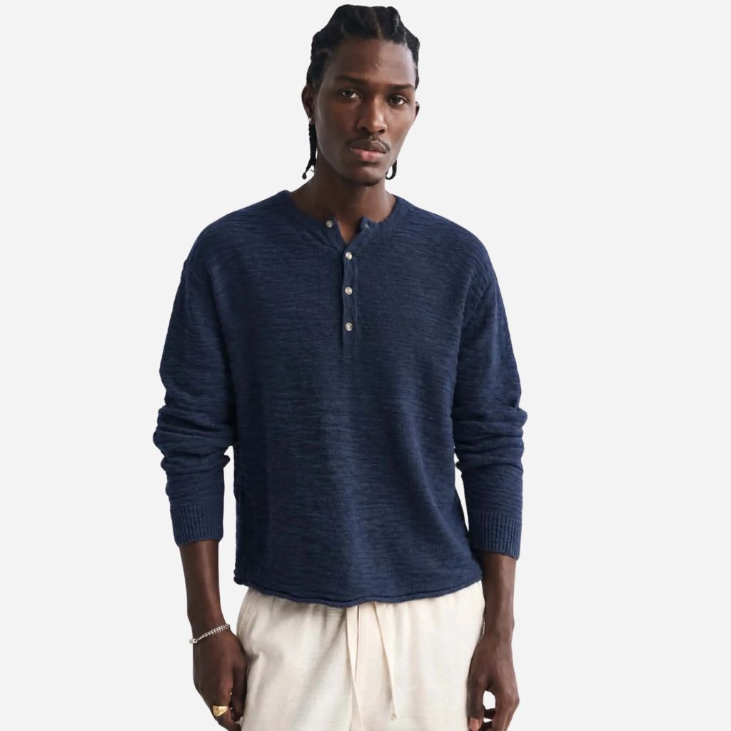 Áo Sweater Chính Hãng - Abercrombie & Fitch Cotton Knit Henley 