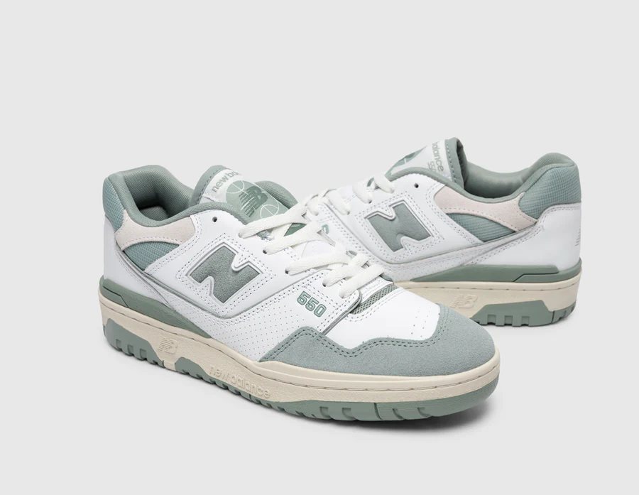 Giày Casual Chính Hãng - NewBalance 550 'White Vintage Mica Green' - BB550NED