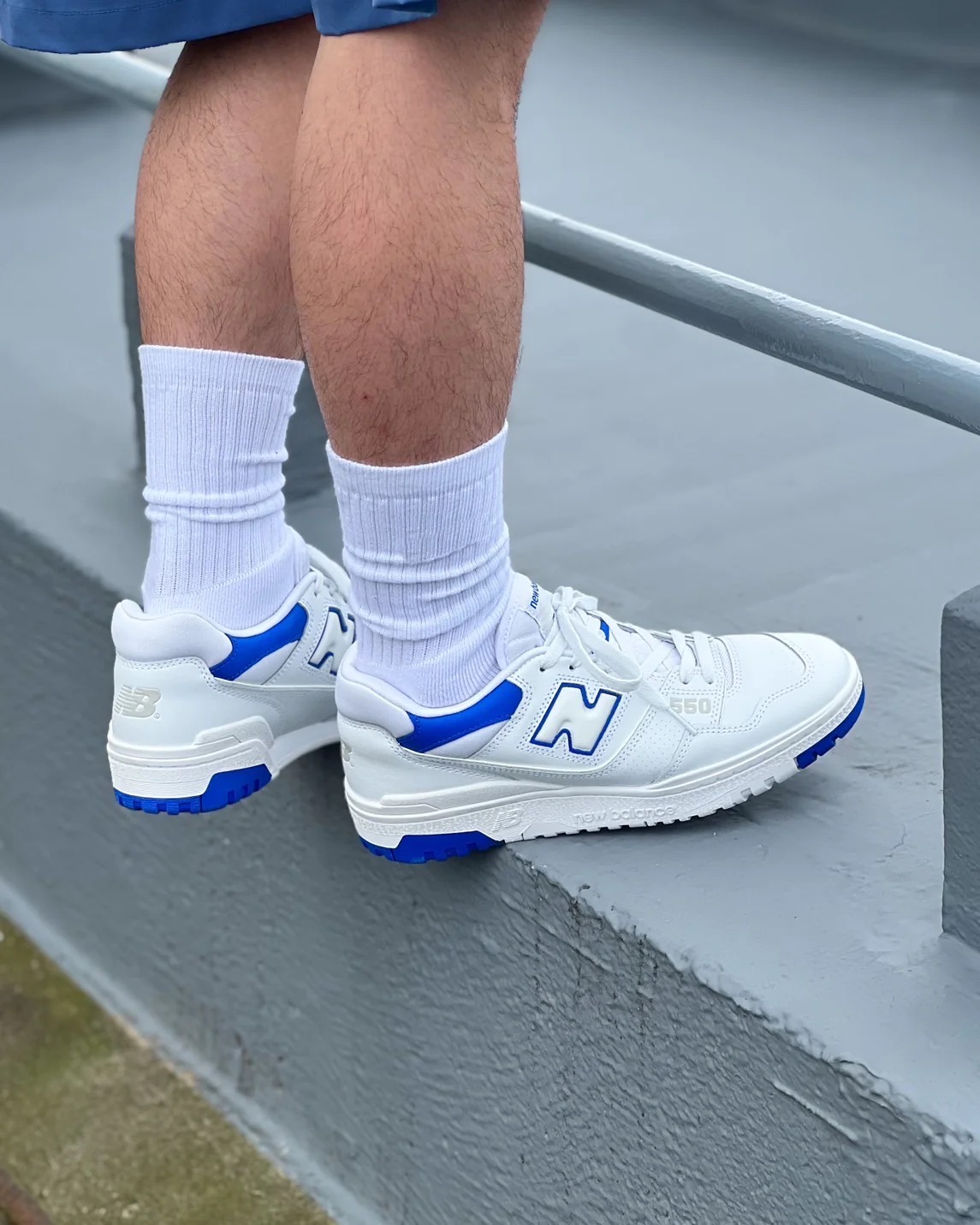 Giày Casual Chính Hãng - NewBalance 550 Vintage 'White Blue' - BB550SWC