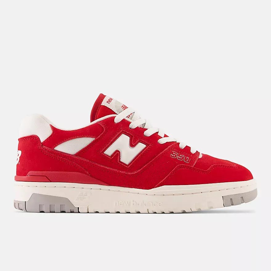 GIÀY CASUAL CHÍNH HÃNG - New Balance 550 Suede Pack Team Red White Concrete Grey - BB550VND