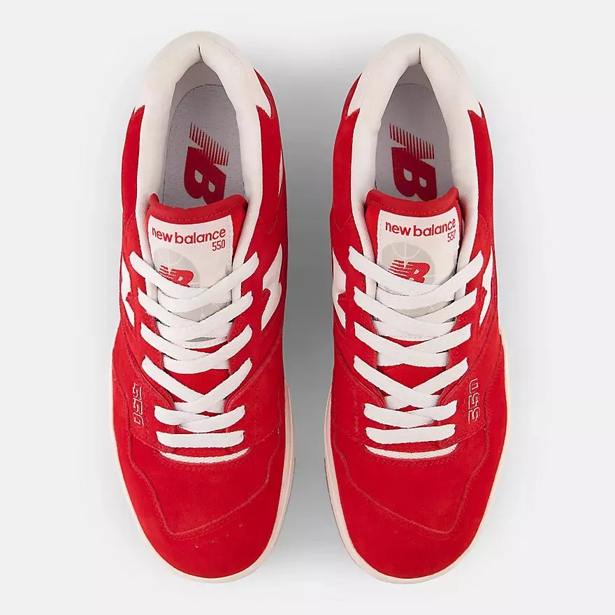 GIÀY CASUAL CHÍNH HÃNG - New Balance 550 Suede Pack Team Red White Concrete Grey - BB550VND