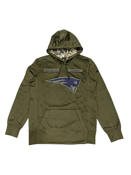 Áo Hoodie Nỉ Nam Nike NFL New England Patriots 'Olive'  - 944243-395