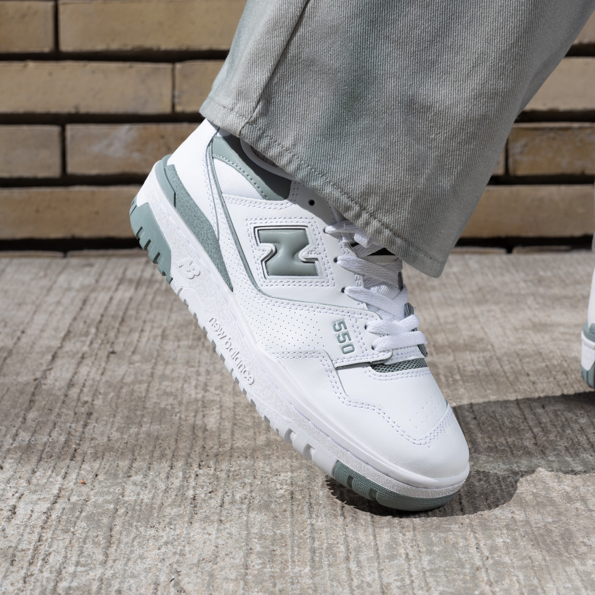 Giày Casual Chính Hãng - Sneaker Nam Nữ NewBalance 550 'White Juniper'- BBW550BG